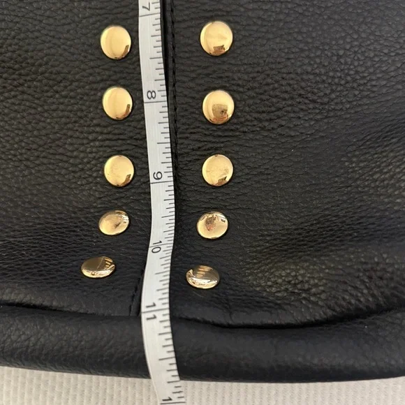 Minkette by Rebecca Minkoff Black Hobo Bag with Gold Accents